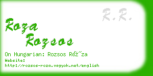 roza rozsos business card